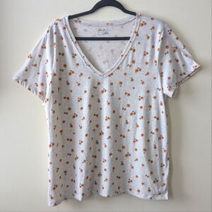 Eddie Bauer Coast and Climb Short Sleeve V-Neck Printed T-Shirt Sunflower XL